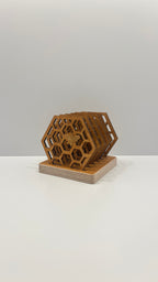 Набор шестиугольных деревянных подставок под напитки с держателем “Honeycomb” – Lignaris 